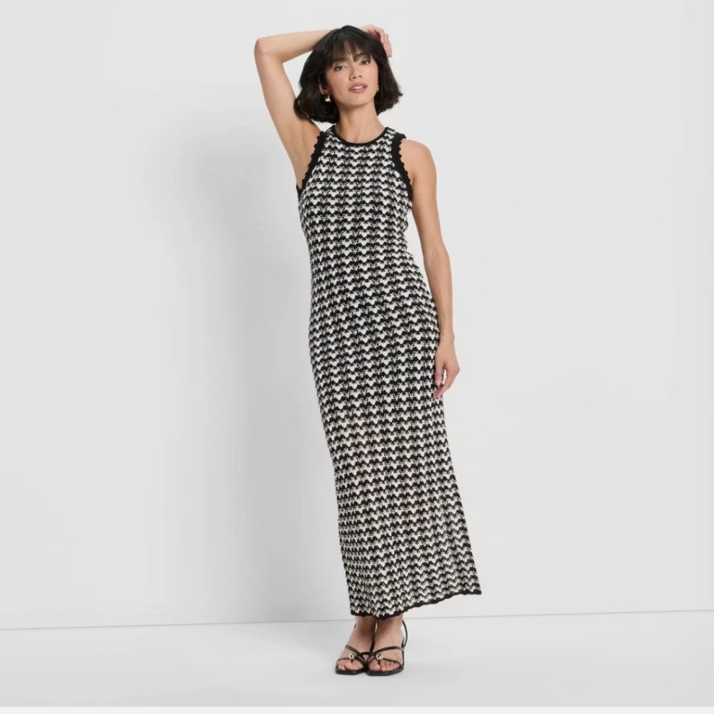 Future Collective Open Back Maxi Sweater Dress • Large